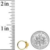 20G 5/16 Clear CZ Gem Gold Tone Flower Snowflake Nose Hoop