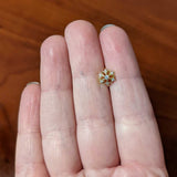 20G 5/16 Clear CZ Gem Gold Tone Flower Snowflake Nose Hoop