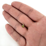 20G 1/4 Green Gem Shades of Spring Golden Nose Bone