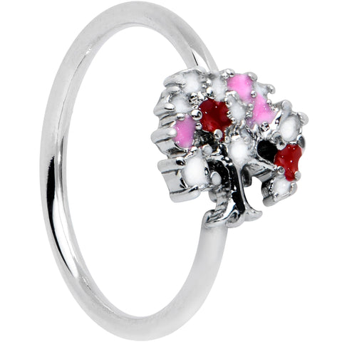 20G 5/16 Luscious Pinks Fruit Tree Nose Hoop