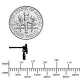 20G 1/4 Clear Gem Black Night Palm Tree Dangle Nose Bone