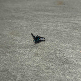 20G 1/4 Clear Gem Black Night Palm Tree Dangle Nose Bone