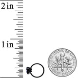 20G 5/16 Purple Gem Black Skull Blossom Nose Hoop