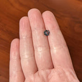 20G 7.5mm Purple Gem Regal Black Crown Heart L Shape Nose Ring