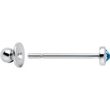 3mm Blue Crystal Implant Grade Titanium Stud Earrings