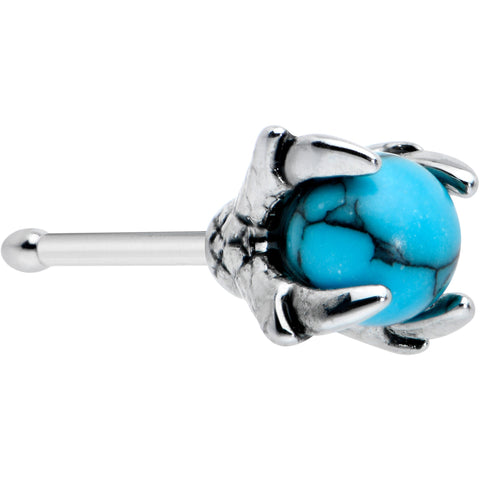 20G 1/4 Blue Turquoise Claw Hand Halloween Nose Bone