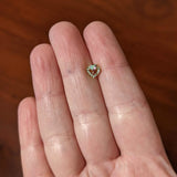 20G 1/4 Aurora Gem Gold Tone Rococo Heart L Shape Nose Ring