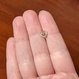 20G 5/16 Clear Aurora Gem Heart Rococo Valentines Day Nose Hoop