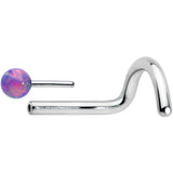 18G 1/4 Purple Synth Opal G23 Titanium Threadless Left Nose Screw