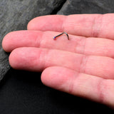 18G 1/4 Purple Synth Opal G23 Titanium Threadless Left Nose Screw