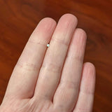 20G 1/4 White Synth Opal G23 Titanium Threadless Left Nose Screw