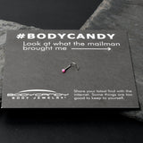 20G 1/4 Pink Synth Opal G23 Titanium Threadless Left Nose Screw