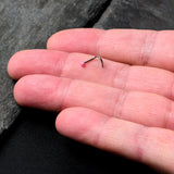 20G 1/4 Pink Synth Opal G23 Titanium Threadless Left Nose Screw