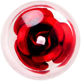 Bubble Rose Red Barbell Tongue Ring