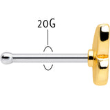 20G 1/4 Red Blue White Butterfly Nose Bone