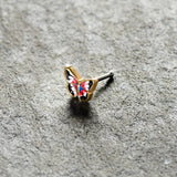 20G 1/4 Red Blue White Butterfly Nose Bone