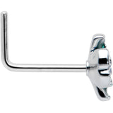 20G 7mm Spring Flower Green Blue L Shape Nose Ring