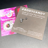 Clear CZ Gem Elegant Double Heart Baroque Belly Ring