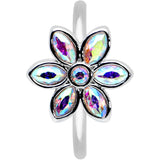 20G 5/16 Aurora Gem Fancy Flower Seamless Nose Hoop