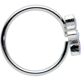 20G 5/16 Aurora Gem Fancy Flower Seamless Nose Hoop