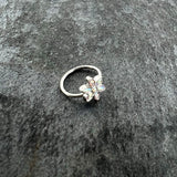 20G 5/16 Aurora Gem Fancy Flower Seamless Nose Hoop