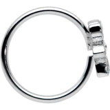 20G 5/16 Clear Gem Fancy Flower Seamless Nose Hoop