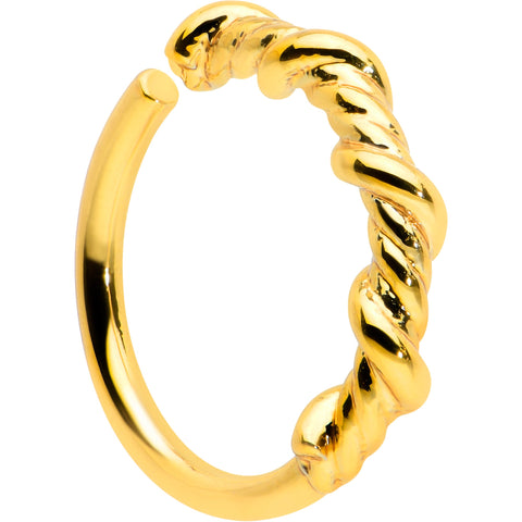 20G 5/16 Gold Tone Wicked Wire Seamless Nose Hoop