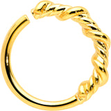 20G 5/16 Gold Tone Wicked Wire Seamless Nose Hoop