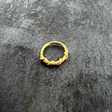 20G 5/16 Gold Tone Wicked Wire Seamless Nose Hoop