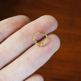 20G 5/16 Gold Tone Wicked Wire Seamless Nose Hoop