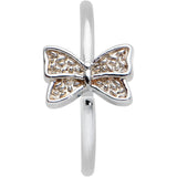 20G 5/16 Textured Little Bow Seamless Nose Hoop