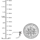 20G 1/4 Aurora Gem Texture Glam Faux Hoop L Shape Nose Ring