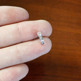 20G 1/4 Aurora Gem Texture Glam Faux Hoop L Shape Nose Ring