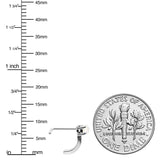 20G 1/4 White Faux Opal Texture Glam Faux Hoop L Shape Nose Ring