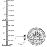 20G 1/4 Aurora Gem Fancy Flower Faux Hoop L Shape Nose Ring