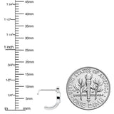 20G 1/4 Clear Gem Retro Peace Sign Faux Hoop L Shape Nose Ring