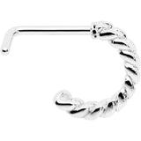 20G 1/4 Loving Links Faux Hoop L Shaped Nose Ring