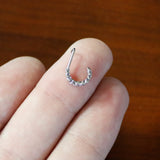 20G 1/4 Loving Links Faux Hoop L Shaped Nose Ring