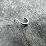 20G 1/4 Simply Smooth Faux Hoop L Shape Nose Ring