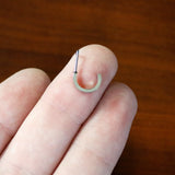 20G 1/4 Simply Smooth Faux Hoop L Shape Nose Ring