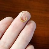 20G 1/4 Gold Tone Simply Smooth Faux Hoop L Shape Nose Ring