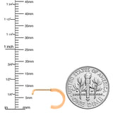 20G 1/4 Rose Gold Tone Simply Smooth Faux Hoop L Shape Nose Ring