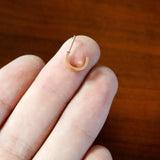 20G 1/4 Rose Gold Tone Simply Smooth Faux Hoop L Shape Nose Ring