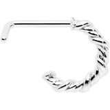 20G 1/4 Wicked Wire Faux Hoop L Shape Nose Ring