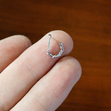 20G 1/4 Wicked Wire Faux Hoop L Shape Nose Ring