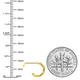 20G 1/4 Gold Tone Wicked Wire Faux Hoop L Shape Nose Ring