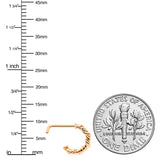 20G 1/4 Rose Gold Tone Wicked Wire Faux Hoop L Shape Nose Ring