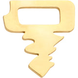 20G 7mm Gold Tone Stylish Key Left Side Nose Screw