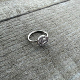 20G 5/16 Faint Pink Gem Retro Peace Sign Seamless Nose Hoop