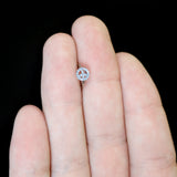 20G 5/16 Blue Gem Retro Peace Sign Seamless Nose Hoop